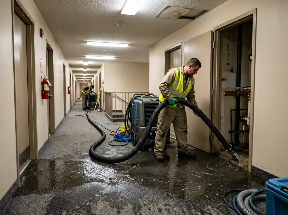 multi-unit-apartment-hallway-f-005 — frequently asked questions, Emergency Burst Pipe Water Extraction & Removal in Archdale…